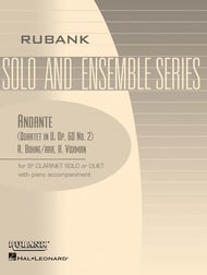 cover ANDANTE QUARTET IN D-CLAR QUARTET cover